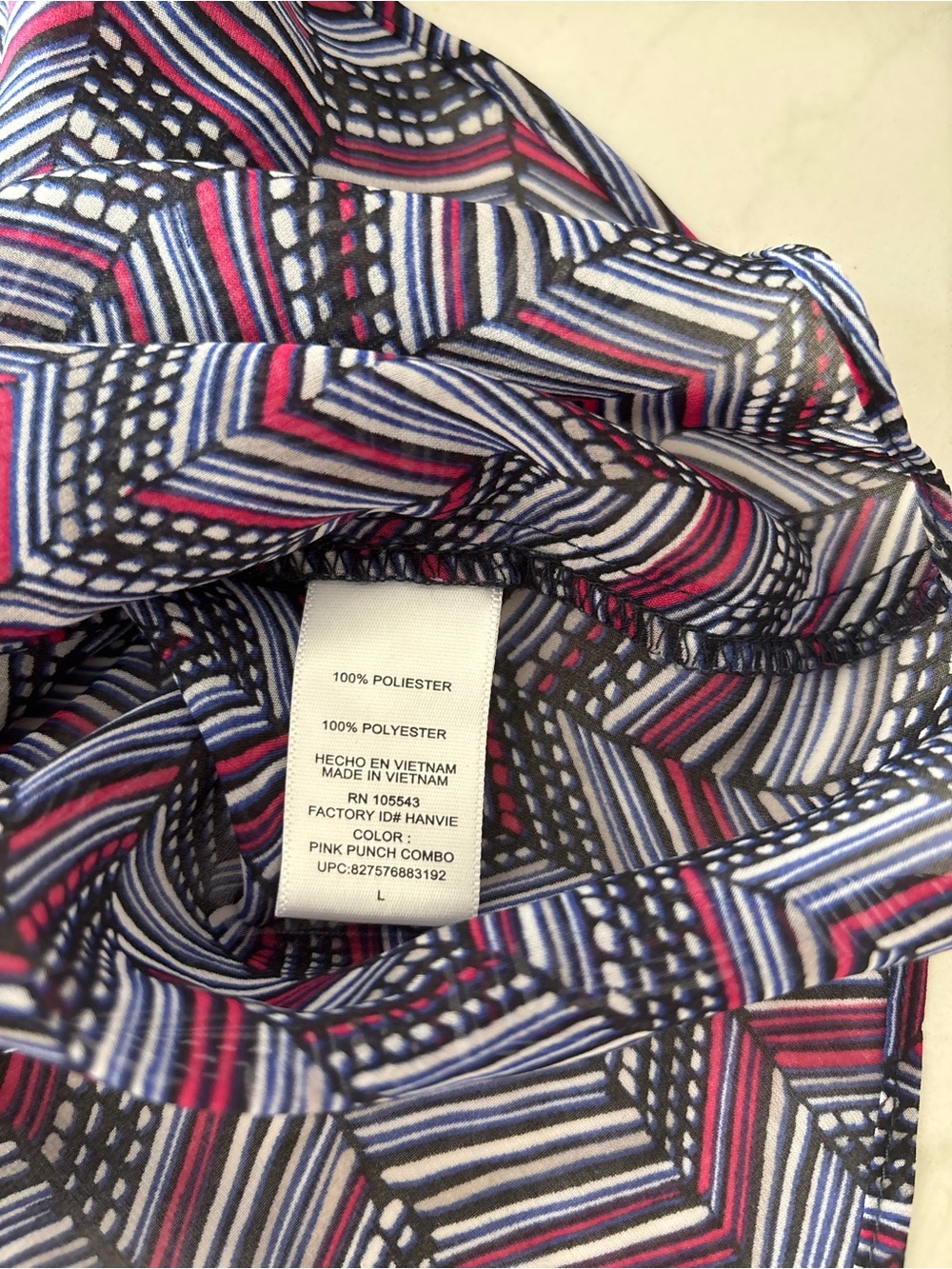 Daisy Fuentes Navy & Purple Printed Long-Sleeve Blouse - Picture 5 of 7